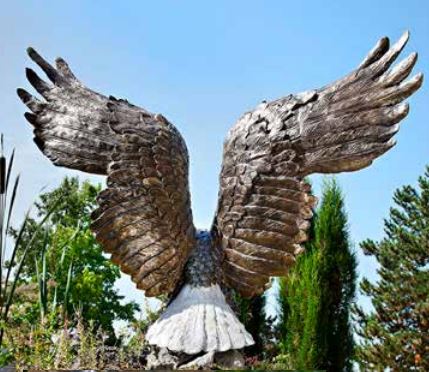 Bronzefigur Weißkopfseeadler 